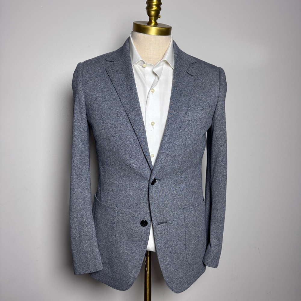 Bonobos Blazer Mens 38R Gray Textured Slim Fit Italian Fortex Fabric Two-Button